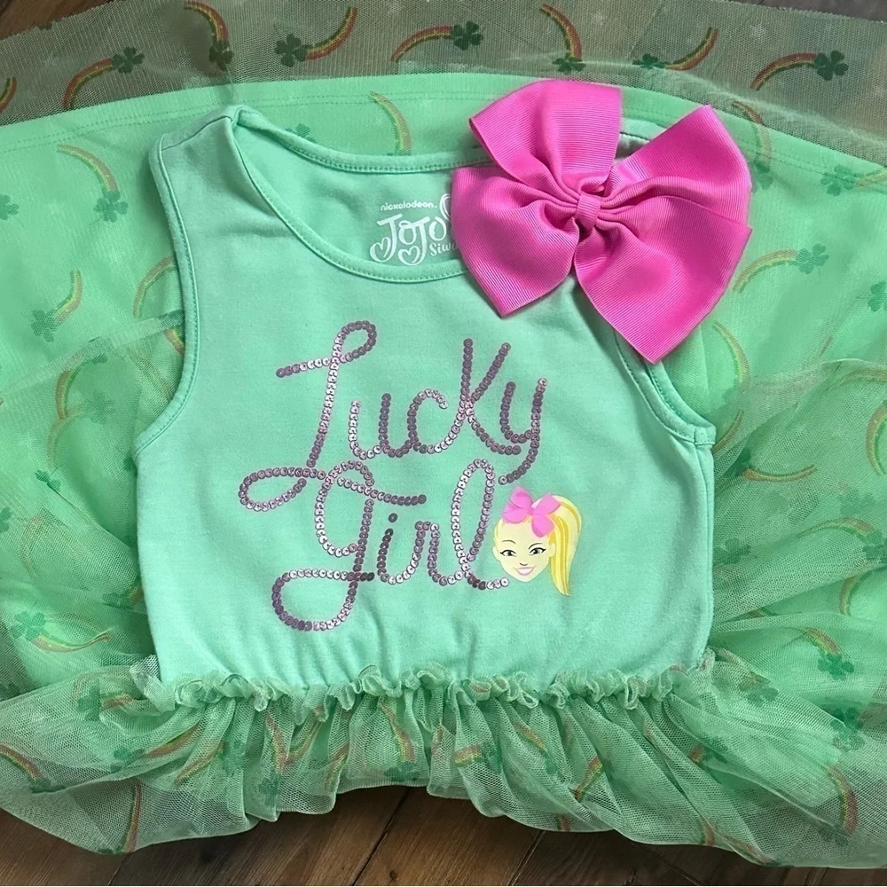 JoJo Siwa | Lucky Girl Green St Patrick’s Day Sun Dress | 6/6X